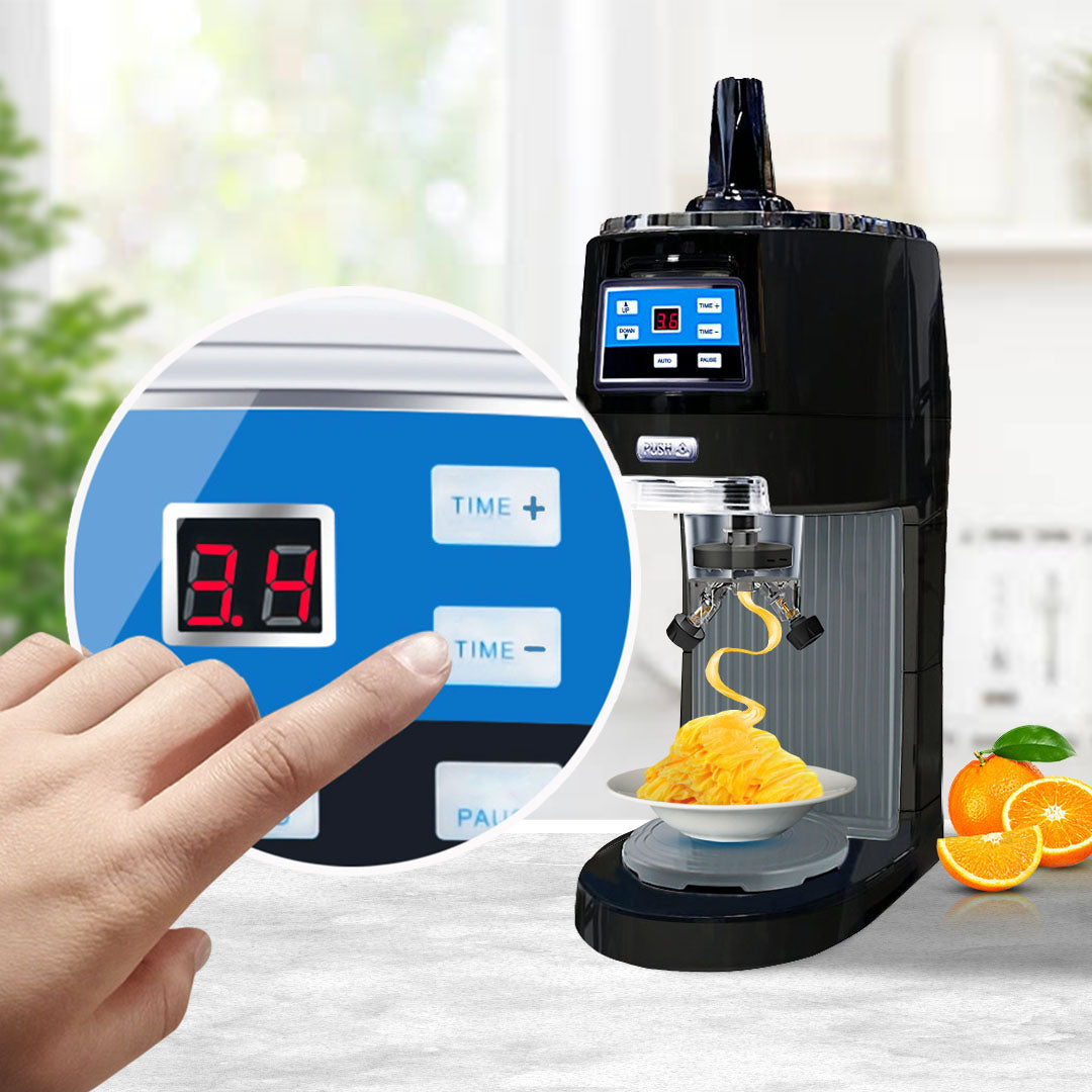 SOGA 2X 300 Watts Electric Ice Shaver Automatic Crusher Slicer Commercial Machine 70kgs/h Black - Cafe Supply