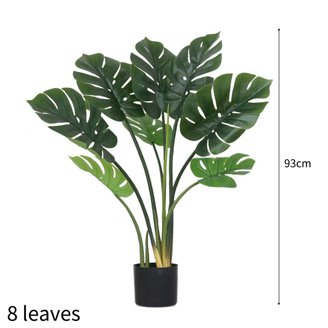 SOGA 2X 93cm Artificial Indoor Potted Turtle Back Fake Decoration Tree Flower Pot Plant - Cafe Supply