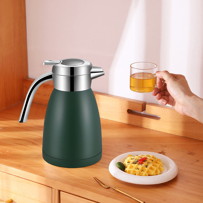 SOGA 2X 1.2L Stainless Steel Kettle Insulated Vacuum Flask Water Coffee Jug Thermal Green - Cafe Supply