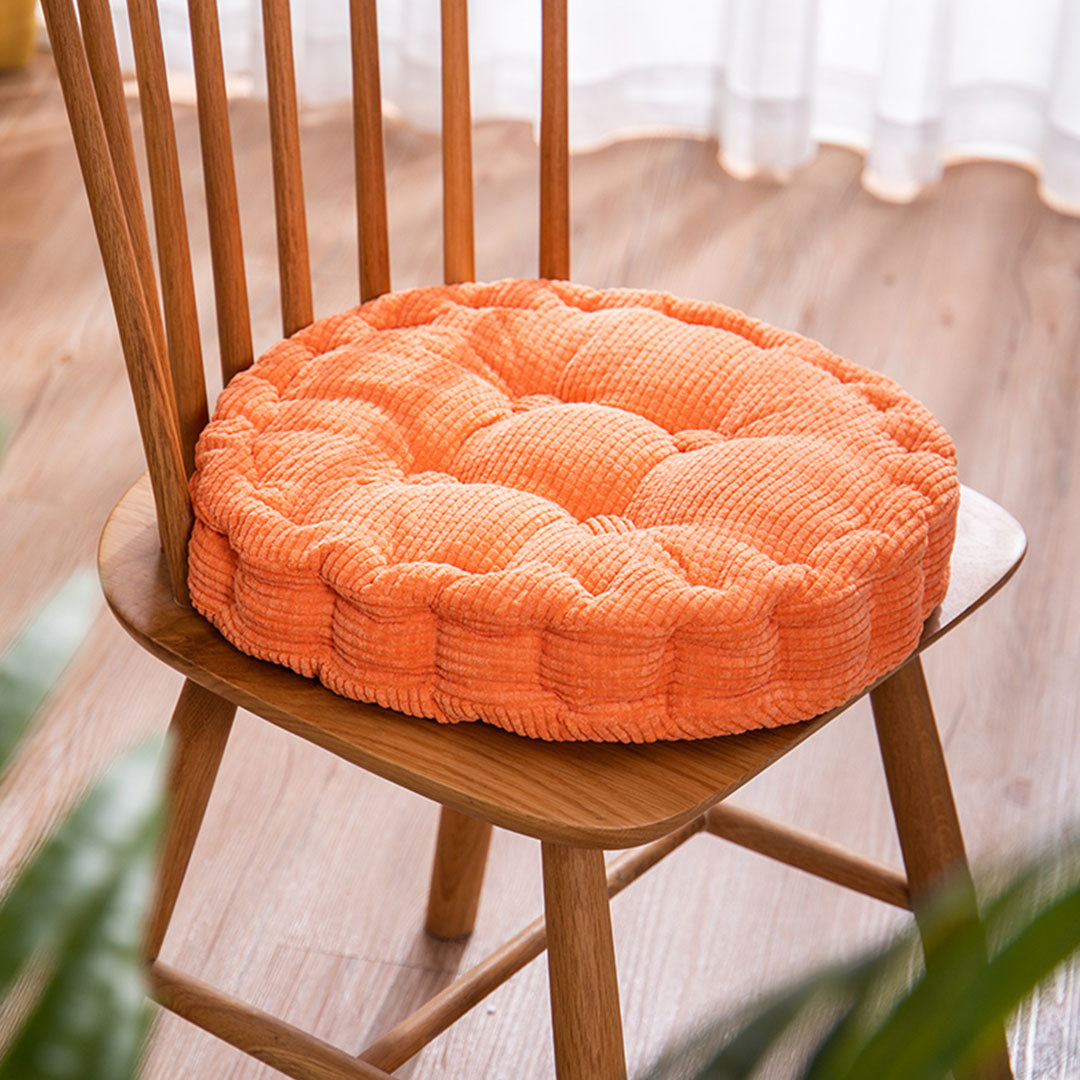 SOGA Orange Round Cushion Soft Leaning Plush Backrest Throw Seat Pillow Home Office Decor - Cafe Supply