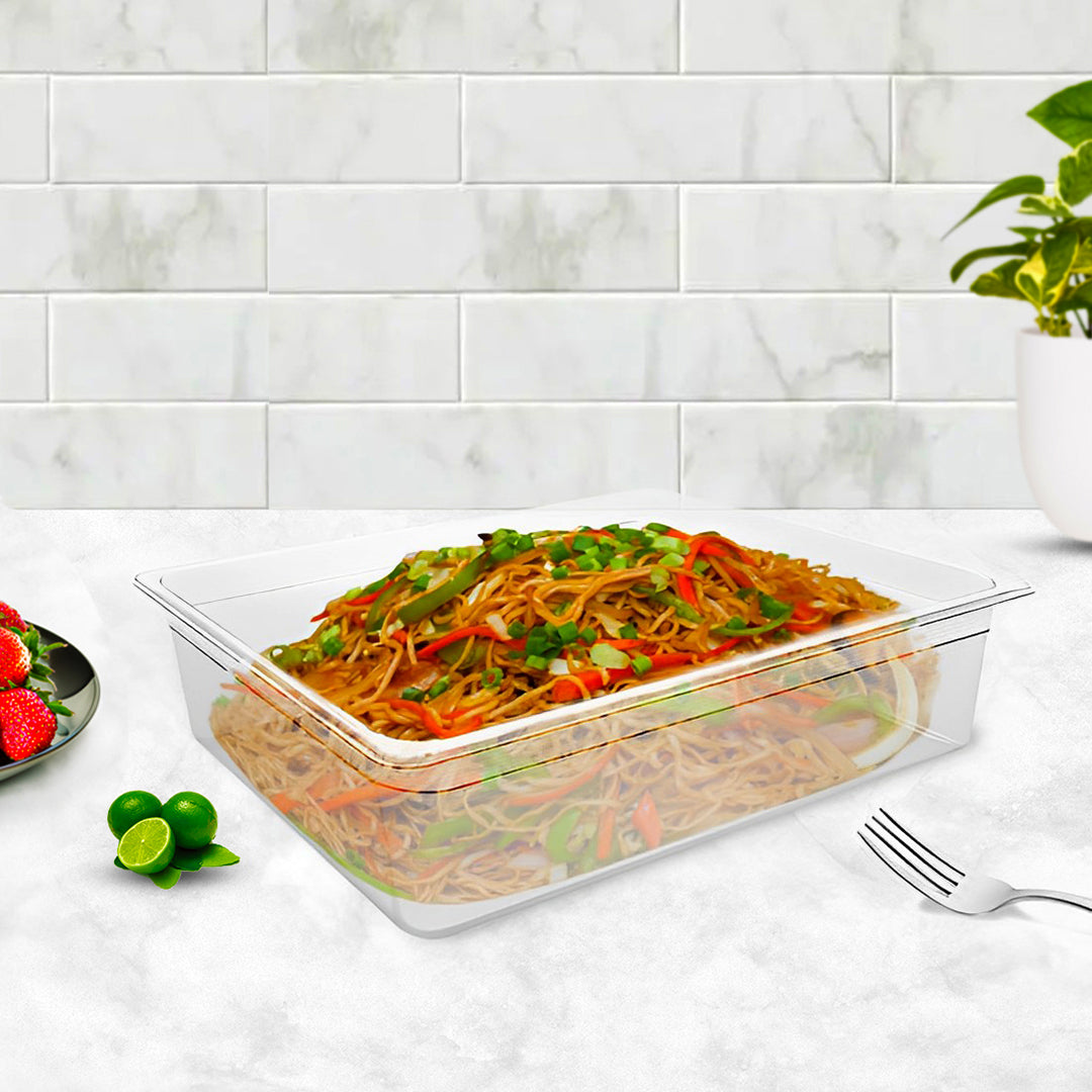 SOGA 150mm Clear Gastronorm GN Pan 1/1 Food Tray Storage Bundle of 2 - Cafe Supply