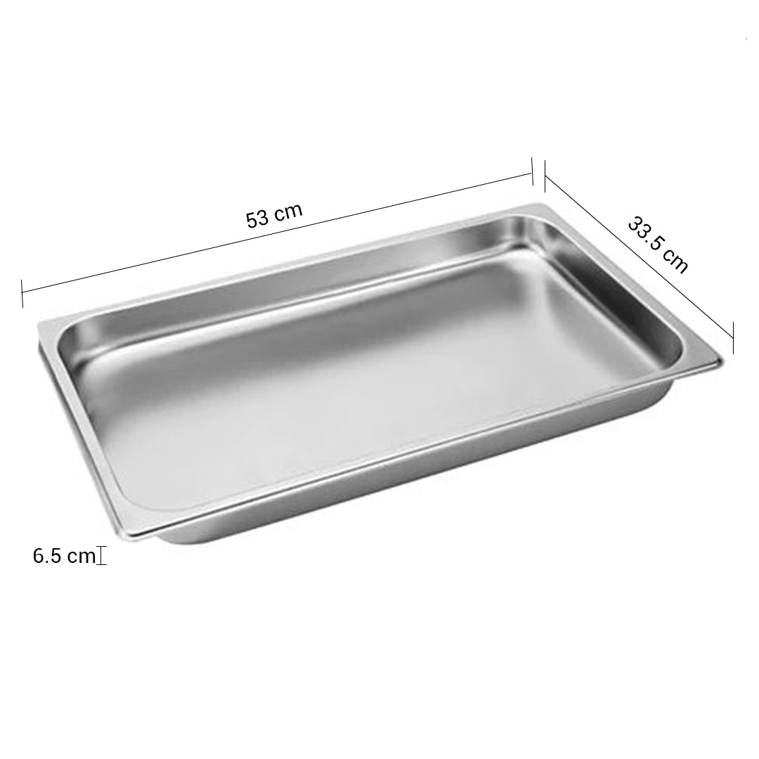 SOGA 12X Gastronorm GN Pan Full Size 1/1 GN Pan 6.5cm Deep Stainless Steel Tray - Cafe Supply