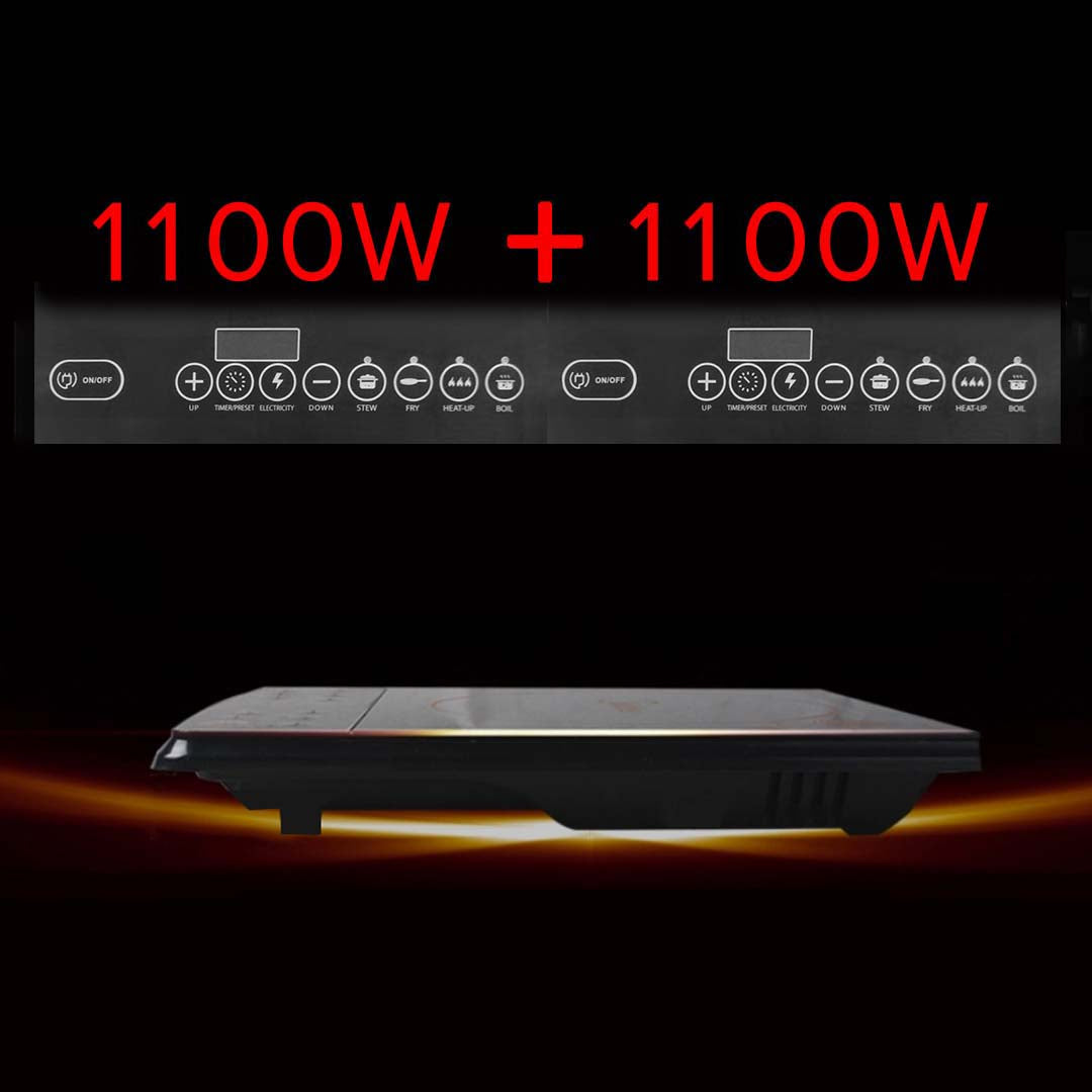 SOGA Cooktop Portable Induction LED Electric Double Duo Hot Plate Burners Cooktop Stove - Cafe Supply
