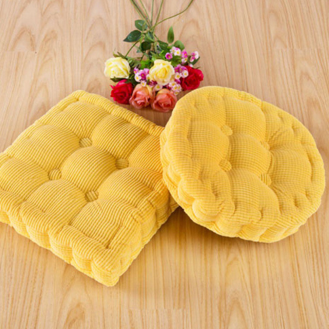 SOGA Yellow Square Cushion Soft Leaning Plush Backrest Throw Seat Pillow Home Office Decor - Cafe Supply