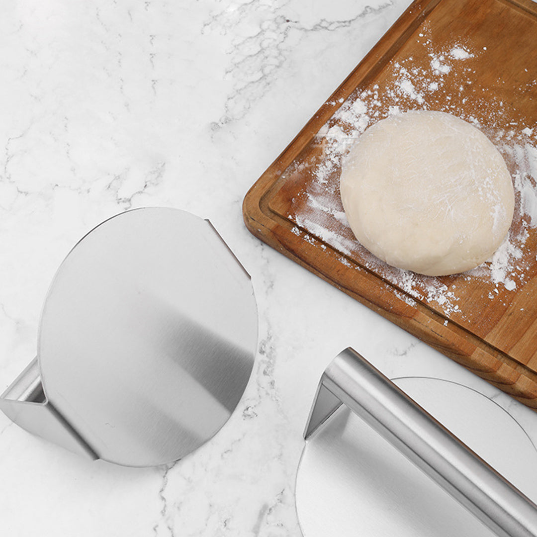 SOGA 2X Stainless Steel Burger Press Heavy-Duty Round Bacon Grill Smasher Flat Bottom Patty Maker - Cafe Supply