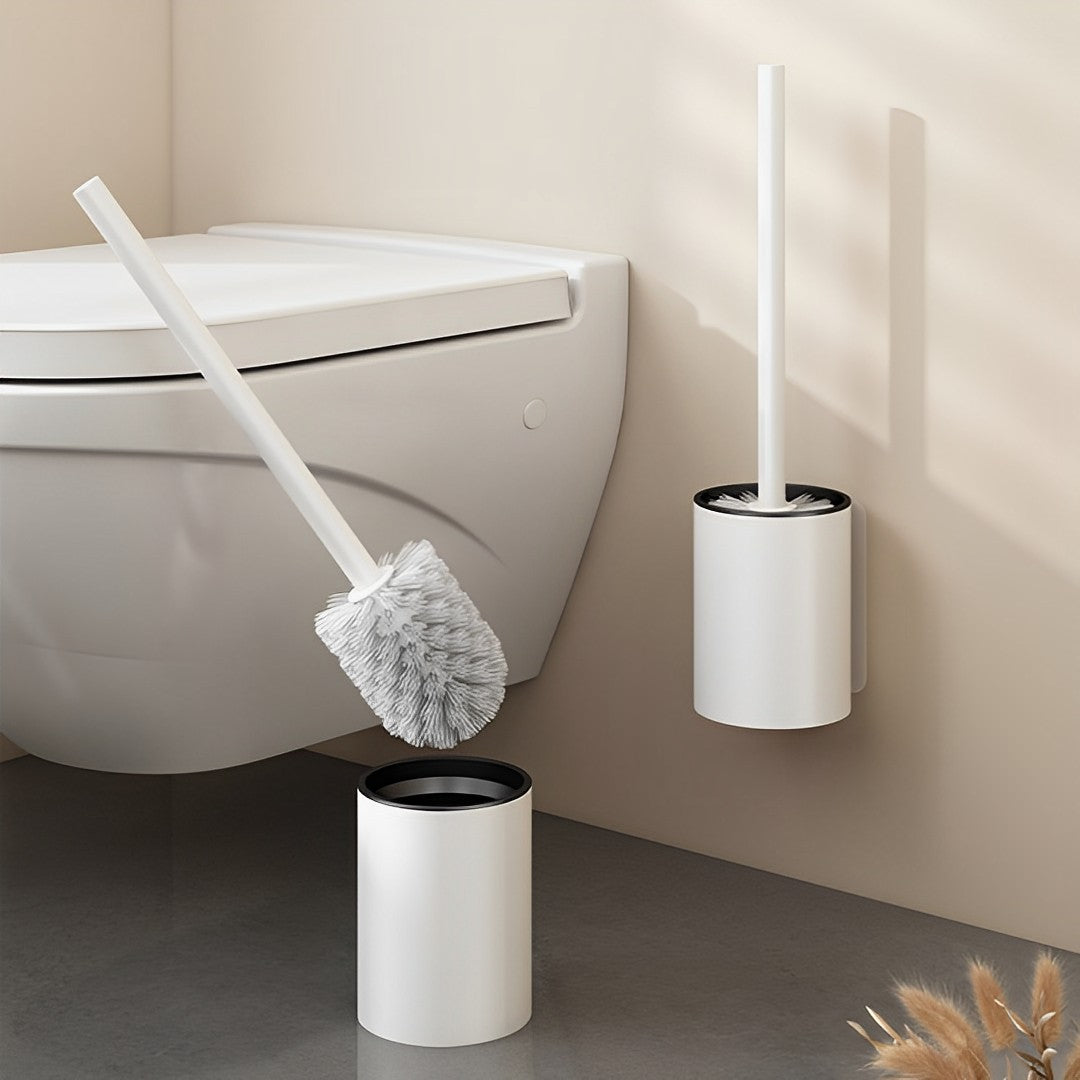 SOGA 27cm Wall-Mounted Toilet Brush with Holder Bathroom Cleaning Scrub White - Cafe Supply