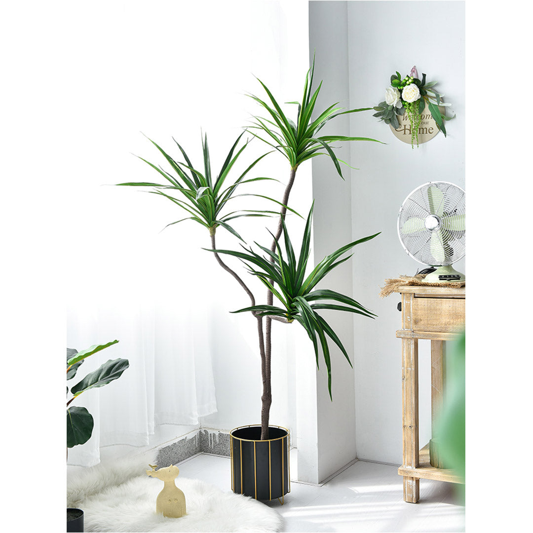 SOGA 2X 180cm Green Artificial Indoor Brazlian Iron Tree Fake Plant Decorative 3 Heads - Cafe Supply