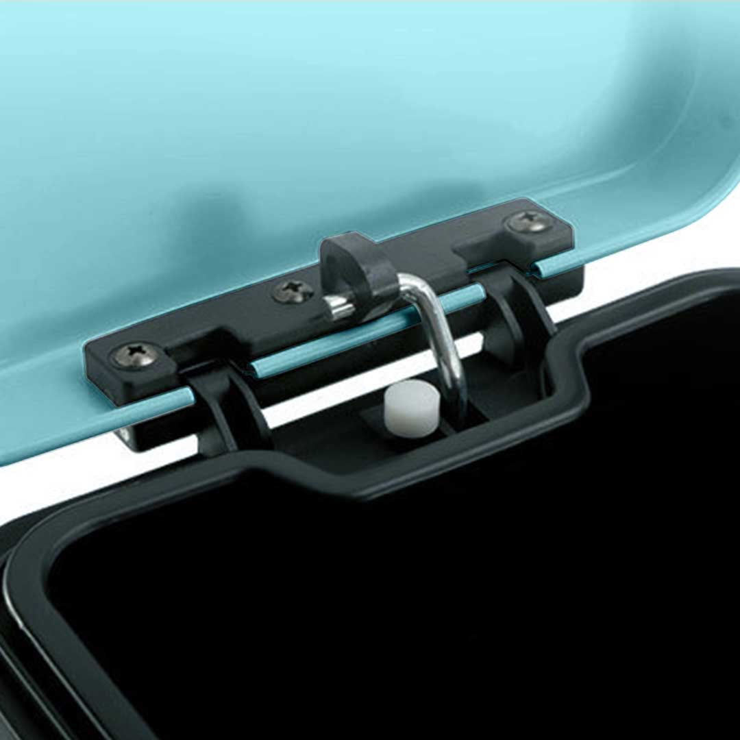 SOGA 2X 6L Foot Pedal Stainless Steel Rubbish Recycling Garbage Waste Trash Bin Square Blue - Cafe Supply