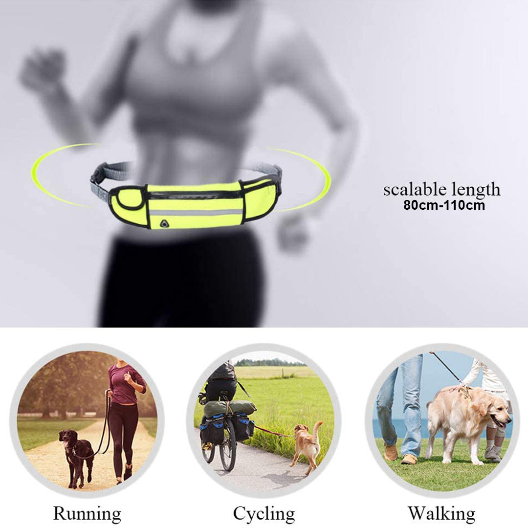 SOGA 2X Yellow Adjustable Hands-Free Pet Leash Bag Dog Lead Walking Running Jogging Pet Essentials - Cafe Supply