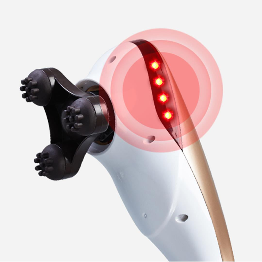 SOGA 6 Heads Portable Handheld Massager Soothing Stimulate Blood Flow Shoulder Gold - Cafe Supply