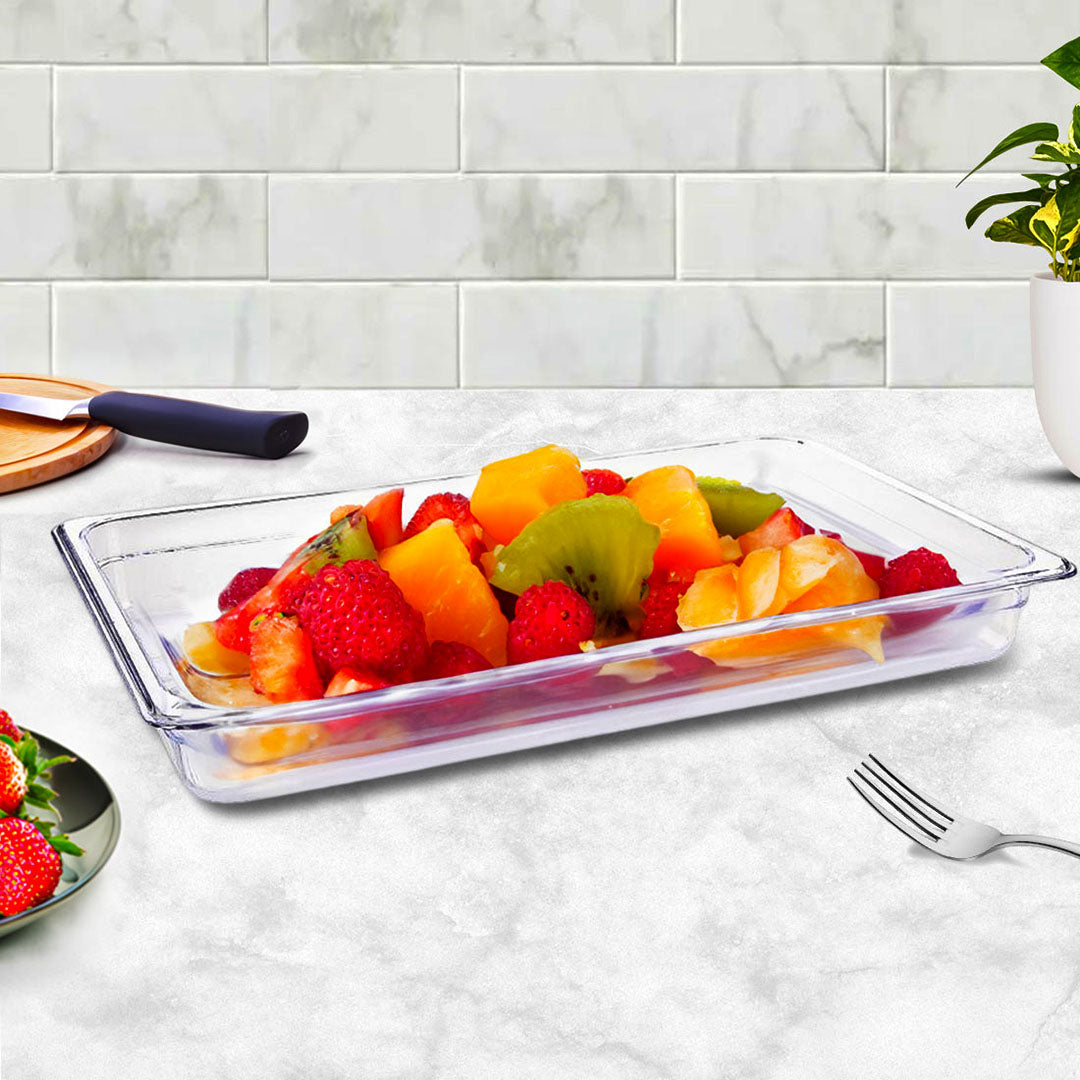 SOGA 65mm Clear Gastronorm GN Pan 1/1 Food Tray Storage Bundle of 4 - Cafe Supply