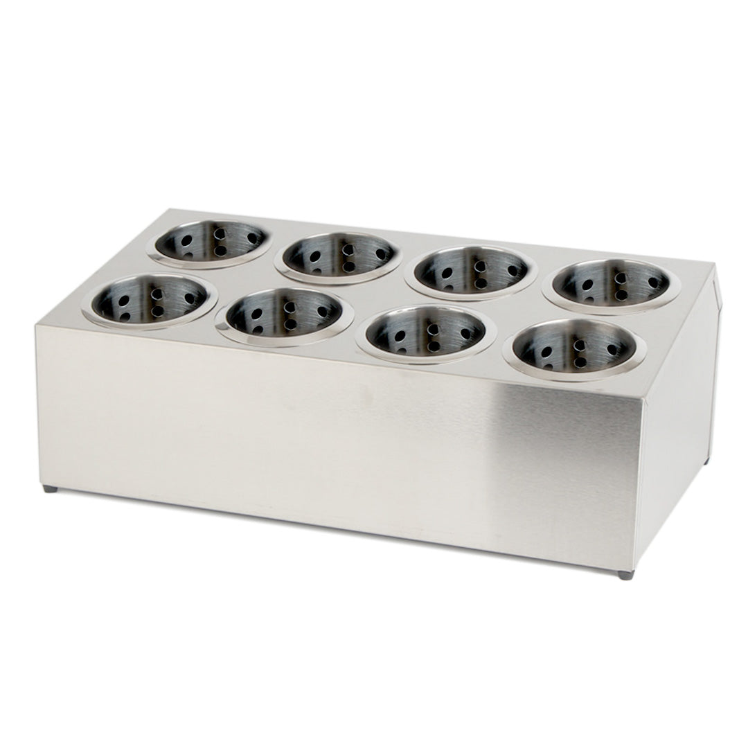 SOGA 18/10 Stainless Steel Commercial Conical Utensils Cutlery Holder with 8 Holes - Cafe Supply