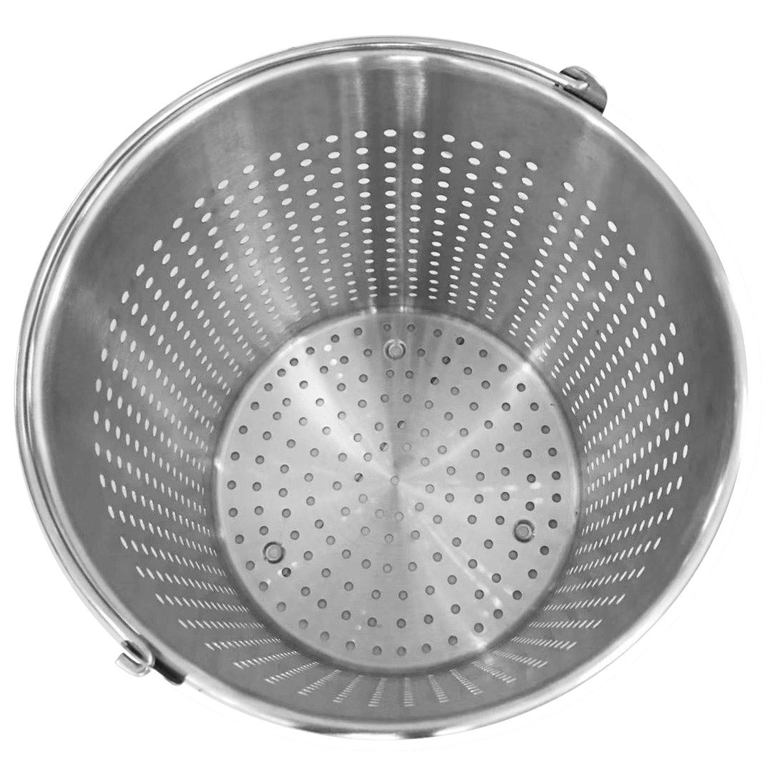 SOGA 2X 98L 18/10 Stainless Steel Perforated Stockpot Basket Pasta Strainer with Handle - Cafe Supply