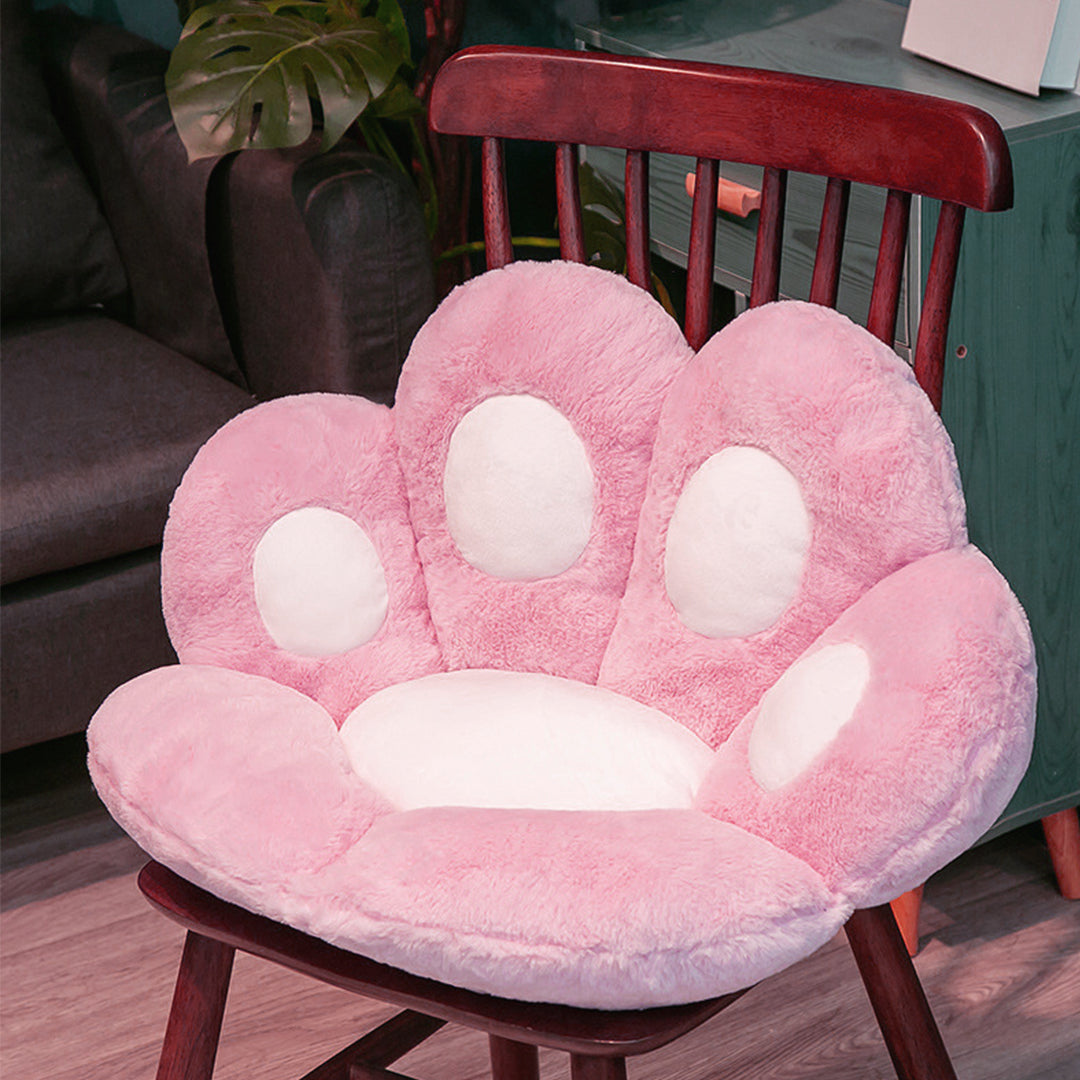 SOGA 2X Pink Paw Shape Cushion Warm Lazy Sofa Decorative Pillow Backseat Plush Mat Home Decor - Cafe Supply