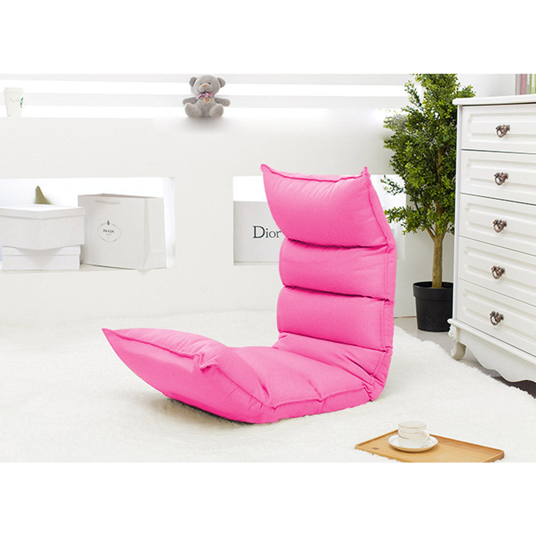 SOGA 2X Foldable Tatami Floor Sofa Bed Meditation Lounge Chair Recliner Lazy Couch Pink - Cafe Supply