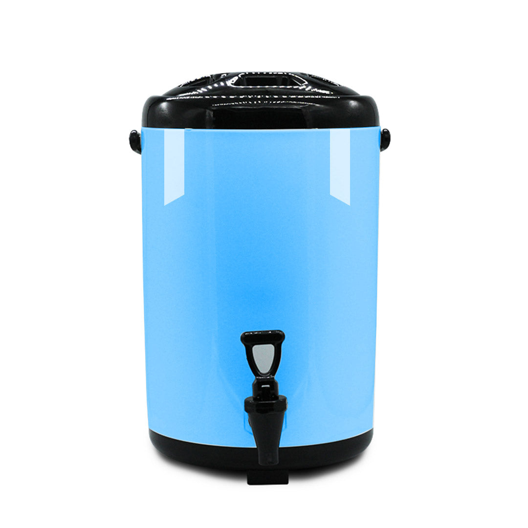 SOGA 16L Stainless Steel Insulated Milk Tea Barrel Hot and Cold Beverage Dispenser Container with Faucet Blue - Cafe Supply