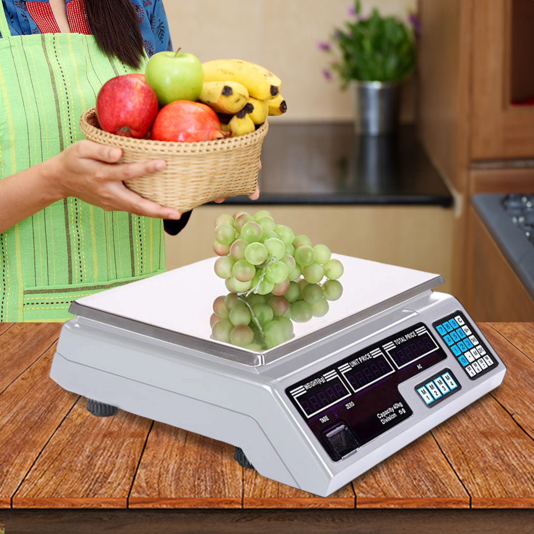 SOGA 2X 40kg Digital Commercial Kitchen Scales Shop Electronic Weight Scale Food White - Cafe Supply