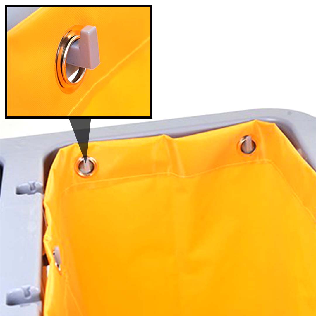 SOGA 3 Tier Multifunction Janitor Cleaning Waste Cart Trolley and Waterproof Bag with Lid - Cafe Supply