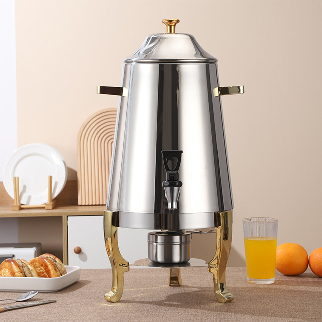 SOGA 2X Stainless Steel Dispenser Beverage Juicer Commercial Buffet Drink Container Jug with Side Handles - Cafe Supply
