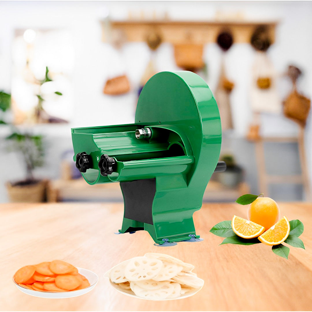 SOGA Commercial Manual Vegetable Fruit Slicer Kitchen Cutter Machine Green - Cafe Supply