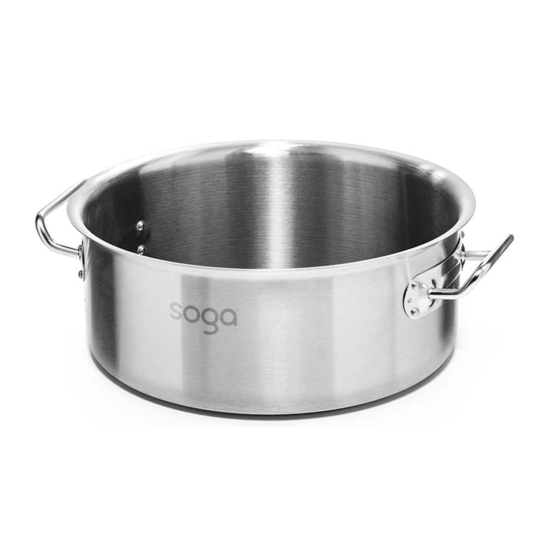 SOGA Dual Burners Cooktop Stove, 30cm Cast Iron Skillet and 14L Stainless Steel Stockpot - Cafe Supply