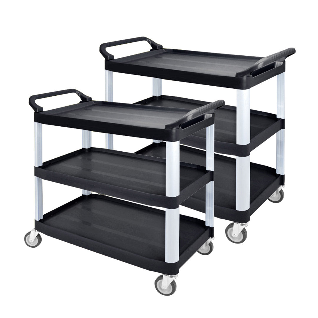 SOGA 2X 3 Tier Food Trolley Food Waste Cart Food Utility Mechanic Kitchen Large - Cafe Supply