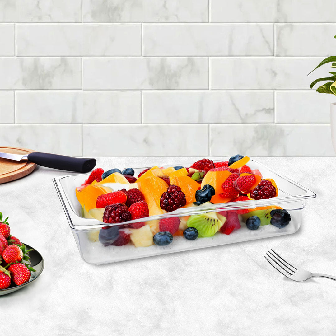 SOGA 65mm Clear Gastronorm GN Pan 1/2 Food Tray Storage - Cafe Supply