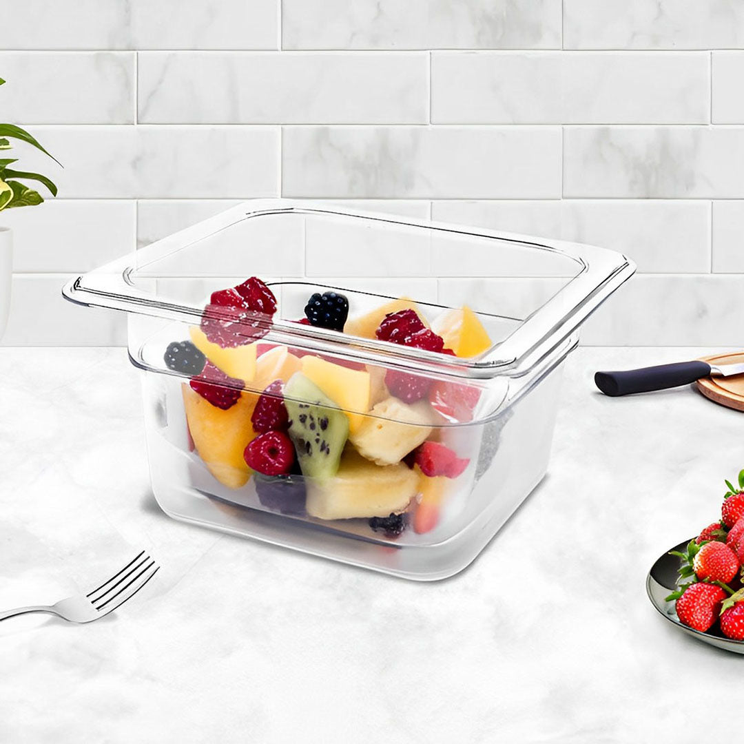 SOGA 150mm Clear Gastronorm GN Pan 1/6 Food Tray Storage - Cafe Supply