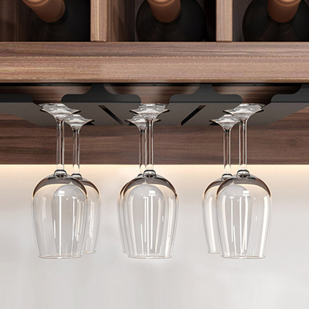 SOGA 2X 34cm Wine Glass Holder Hanging Stemware Storage Organiser Kitchen Bar Restaurant Decoration - Cafe Supply
