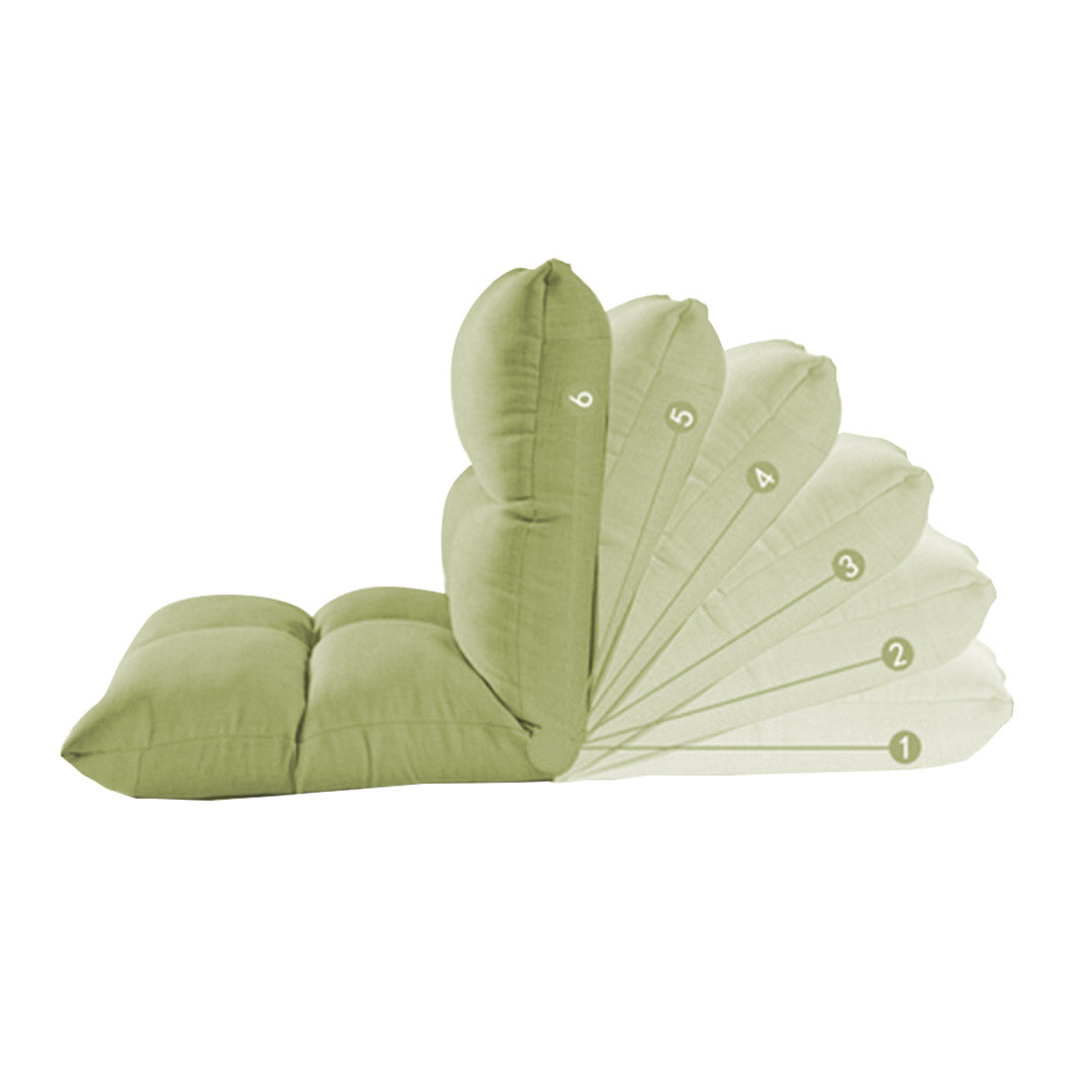 SOGA 2X Lounge Floor Recliner Adjustable Lazy Sofa Bed Folding Game Chair Yellow Green - Cafe Supply