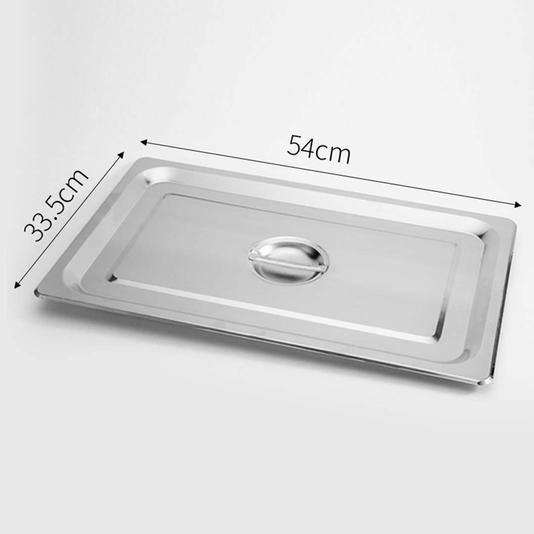 SOGA 6X Gastronorm GN Pan Full Size 1/1 GN Pan 15cm Deep Stainless Steel Tray With Lid - Cafe Supply