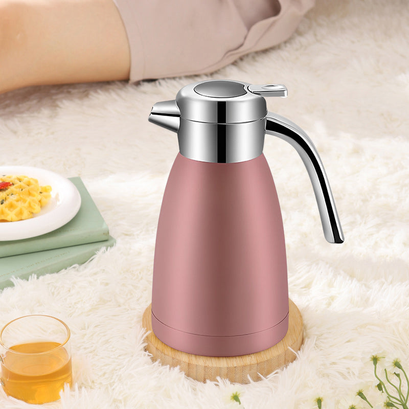 SOGA 2X 2.2L Stainless Steel Kettle Insulated Vacuum Flask Water Coffee Jug Thermal Pink - Cafe Supply