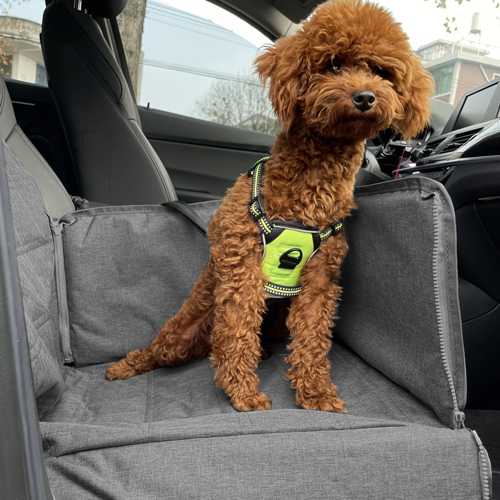 SOGA 2X Grey Car Pet Sitting Bag Breathable Safety Travel Portable Carrier Pouch Travel Essentials - Cafe Supply