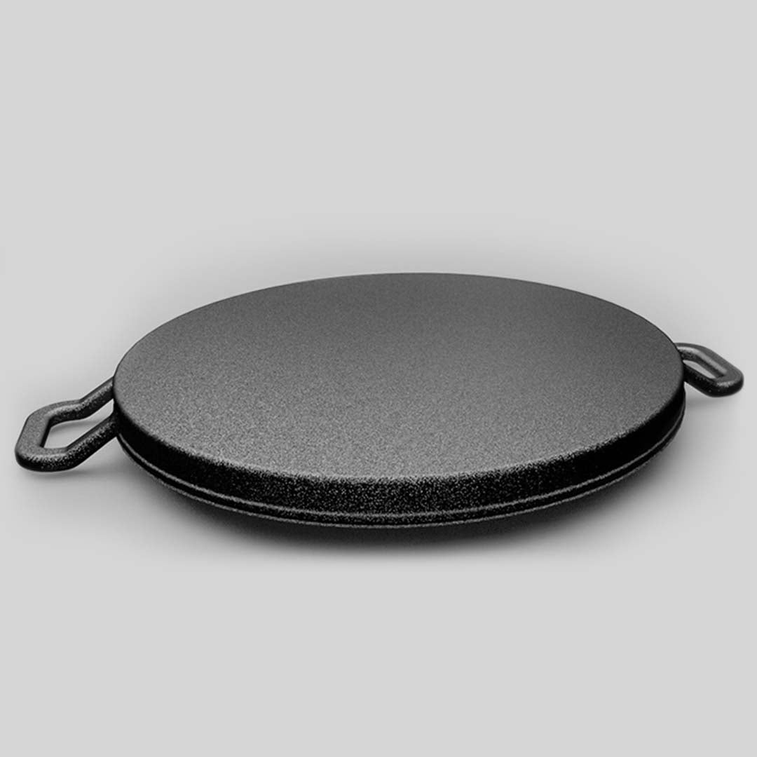 SOGA 30cm Ribbed Cast Iron Frying Pan Skillet Coating Steak Sizzle Platter - Cafe Supply