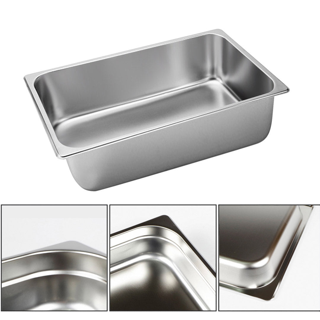 SOGA 6X Gastronorm GN Pan Full Size 1/1 GN Pan 20cm Deep Stainless Steel Tray - Cafe Supply