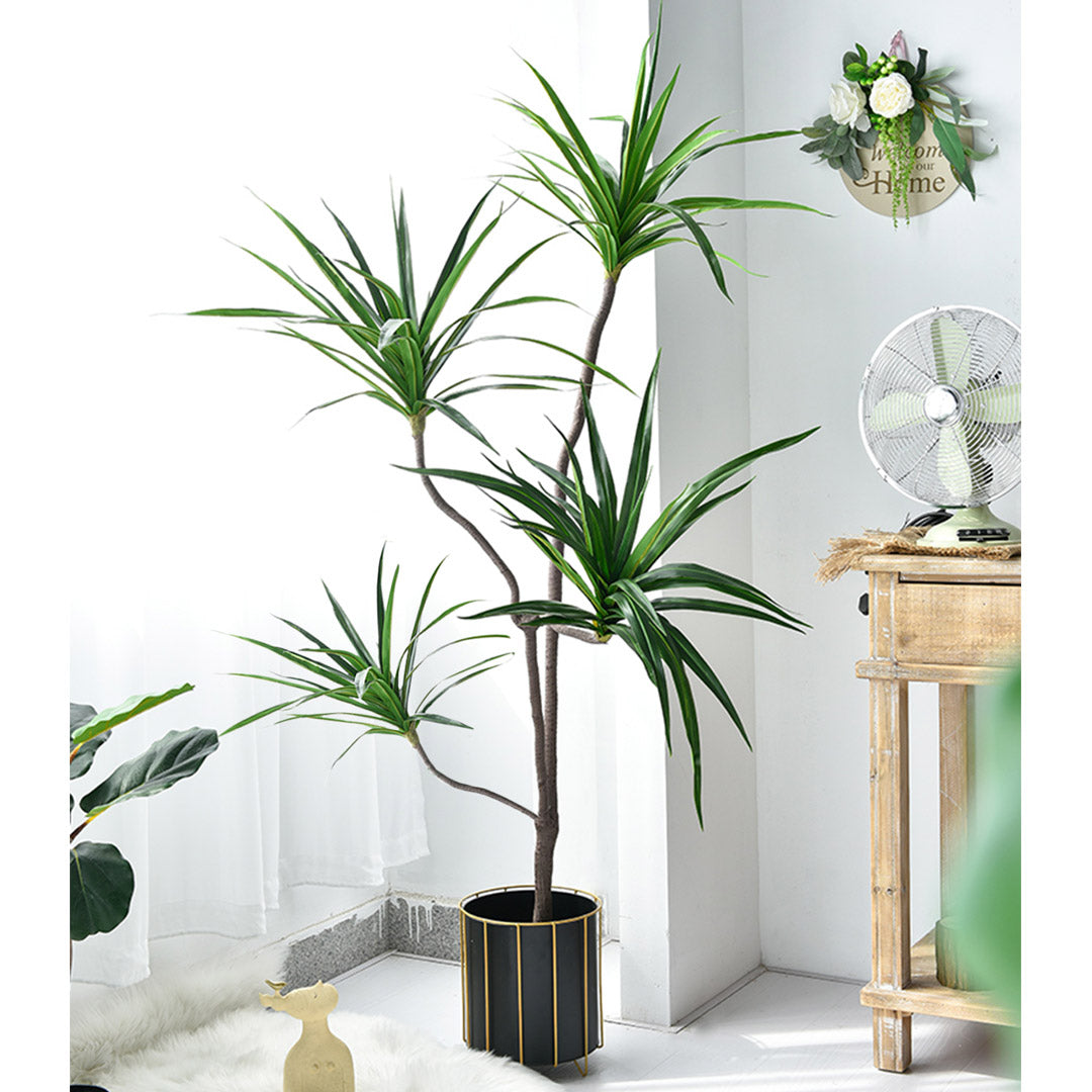 SOGA 2X 180cm Green Artificial Indoor Brazlian Iron Tree Fake Plant Decorative 4 Heads - Cafe Supply