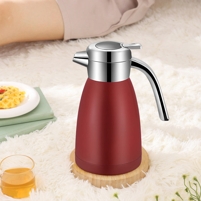 SOGA 2X 1.8L Stainless Steel Kettle Insulated Vacuum Flask Water Coffee Jug Thermal Red - Cafe Supply