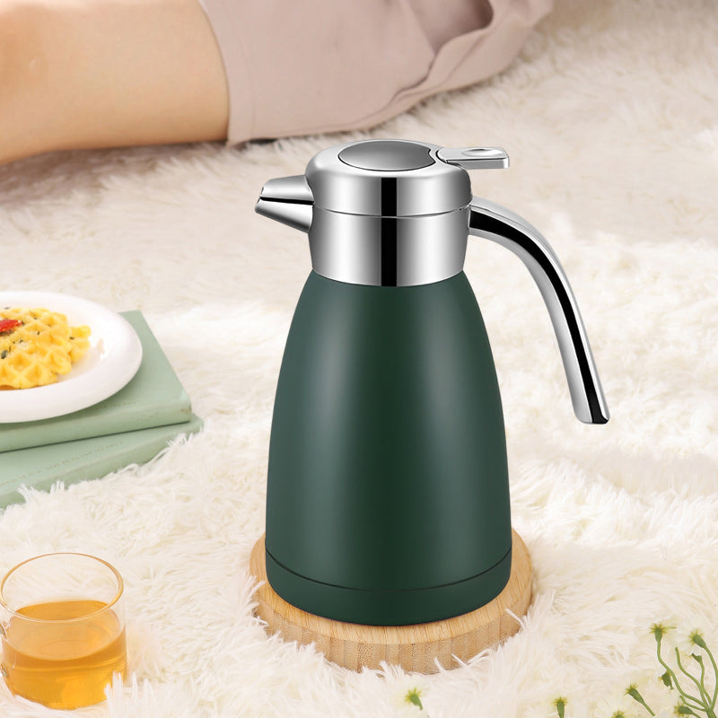 SOGA 1.2L Stainless Steel Kettle Insulated Vacuum Flask Water Coffee Jug Thermal Green - Cafe Supply