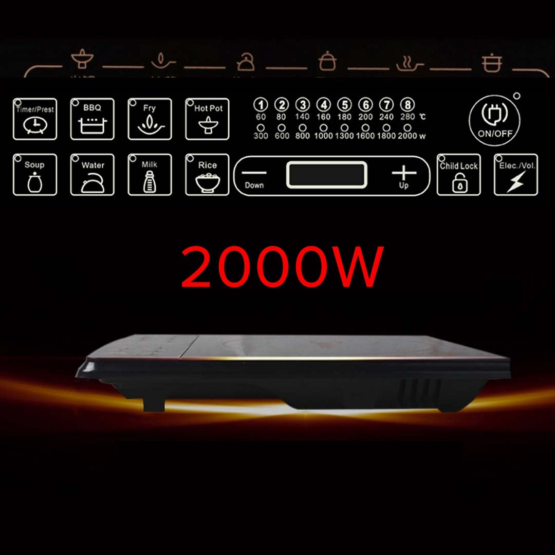 SOGA 2X Cooktop Electric Smart Induction Cook Top Portable Kitchen Cooker Cookware - Cafe Supply