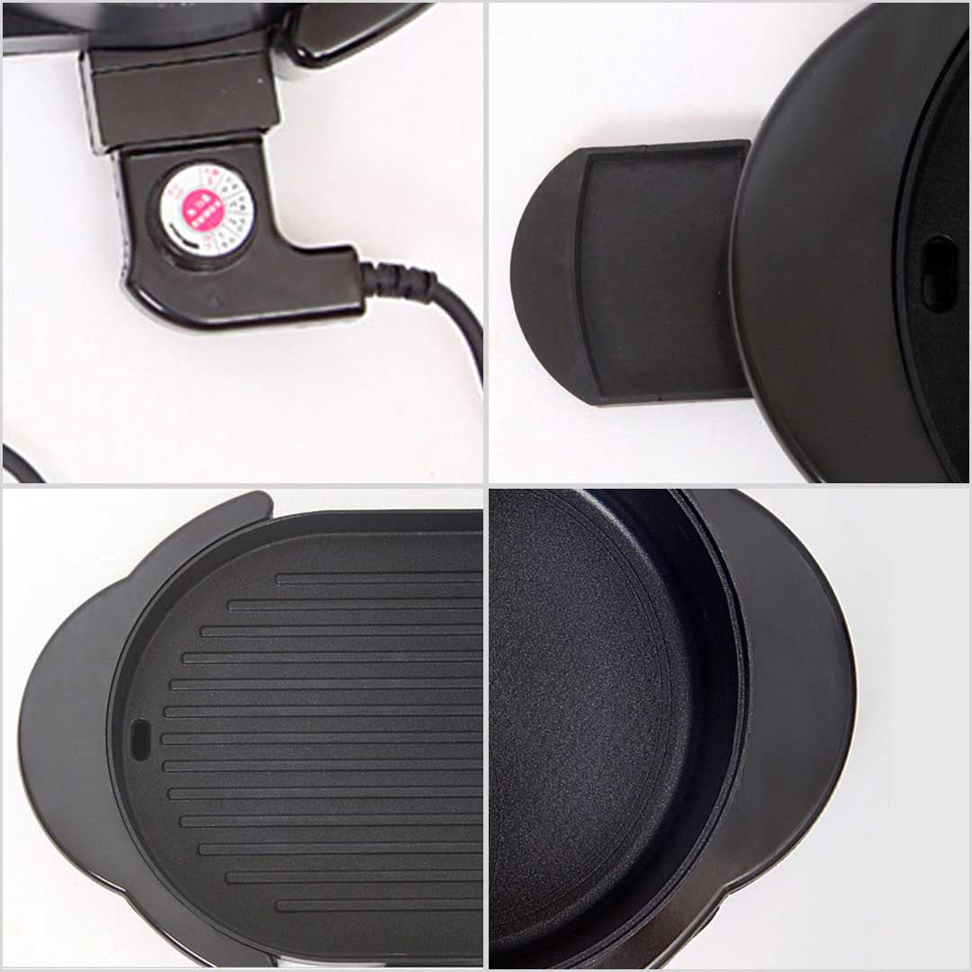 SOGA 2 in 1 Electric Non-Stick BBQ Teppanyaki Grill Plate Steamboat Hotpot 2-8 Person - Cafe Supply