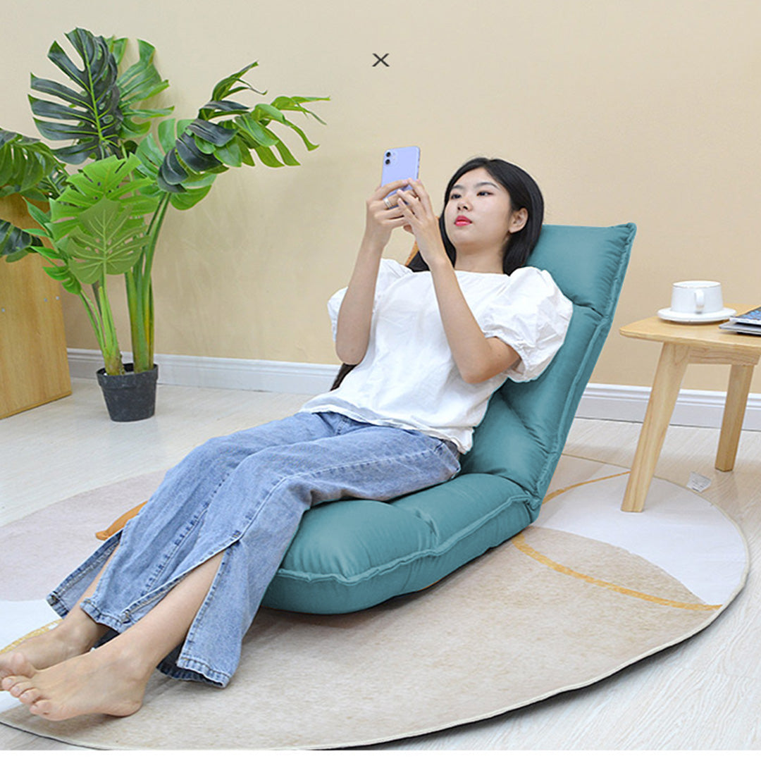 SOGA 2X Green Lounge Recliner Lazy Sofa Bed Tatami Cushion Collapsible Backrest Seat Home Office Decor - Cafe Supply