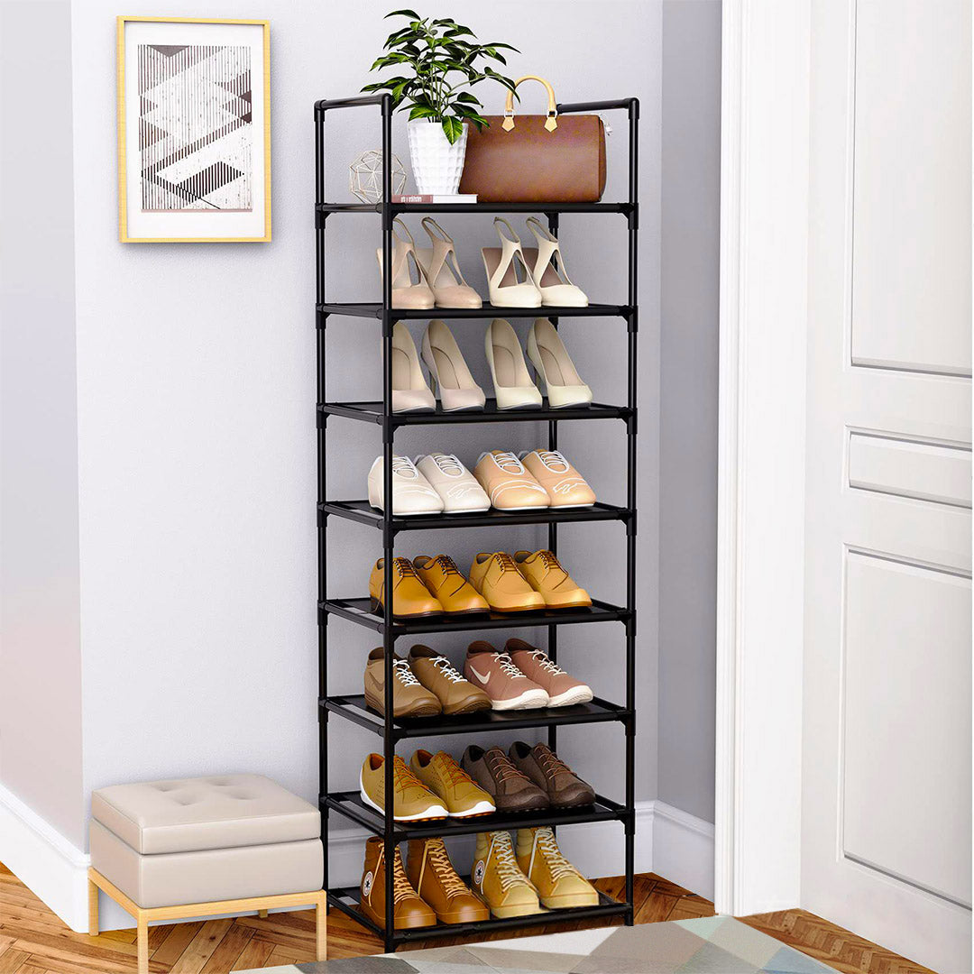 SOGA 8 Tier Shoe Storage Shelf Space-Saving Caddy Rack Organiser with Handle - Cafe Supply