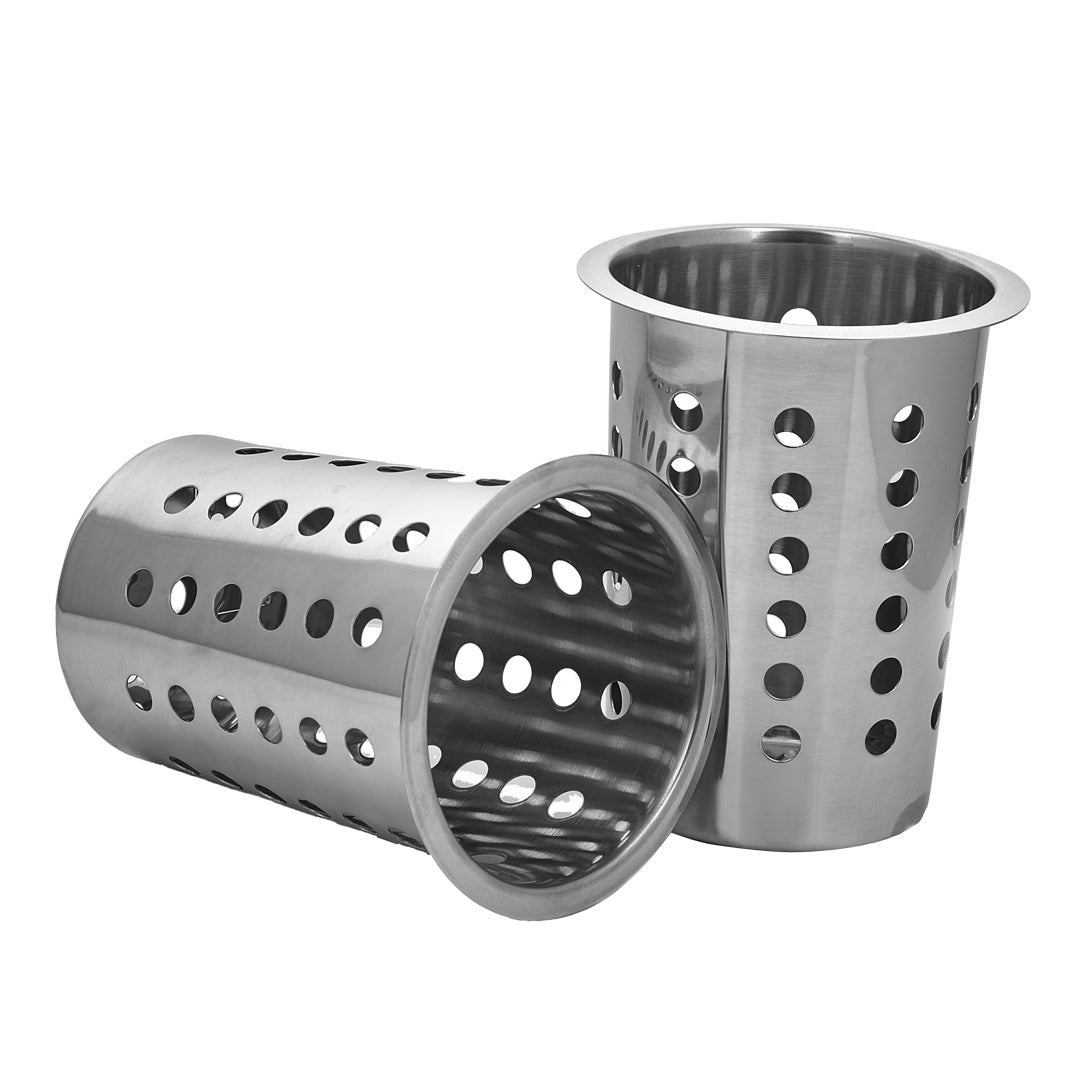 SOGA 18/10 Stainless Steel Commercial Conical Utensils Cutlery Holder with 8 Holes - Cafe Supply