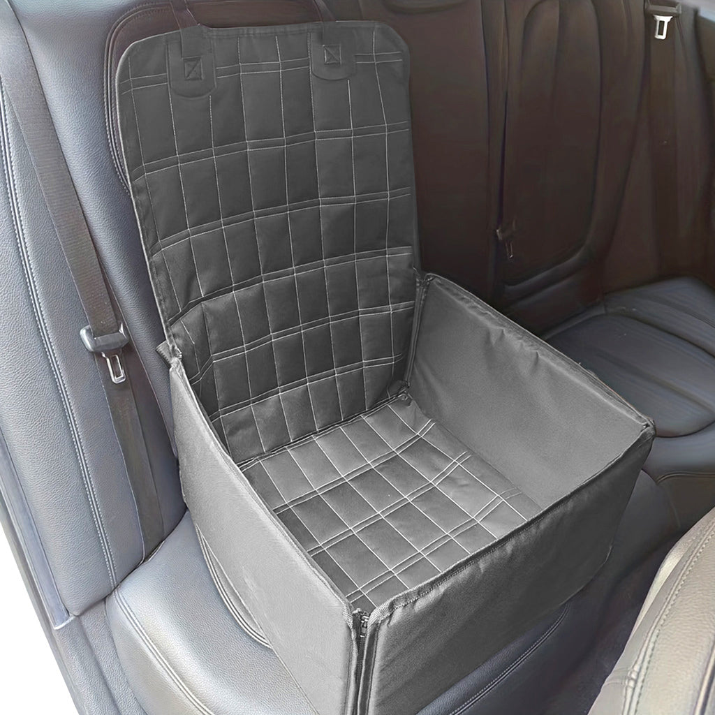 SOGA 2X Grey Car Pet Sitting Bag Breathable Safety Travel Portable Carrier Pouch Travel Essentials - Cafe Supply