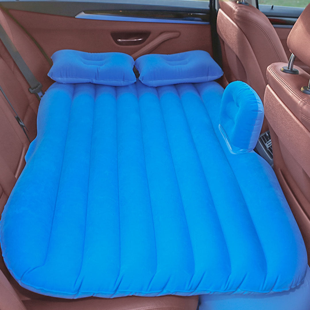 SOGA 2X Blue Stripe Inflatable Car Mattress Portable Camping Rest Air Bed Travel Compact Sleeping Kit Essentials - Cafe Supply