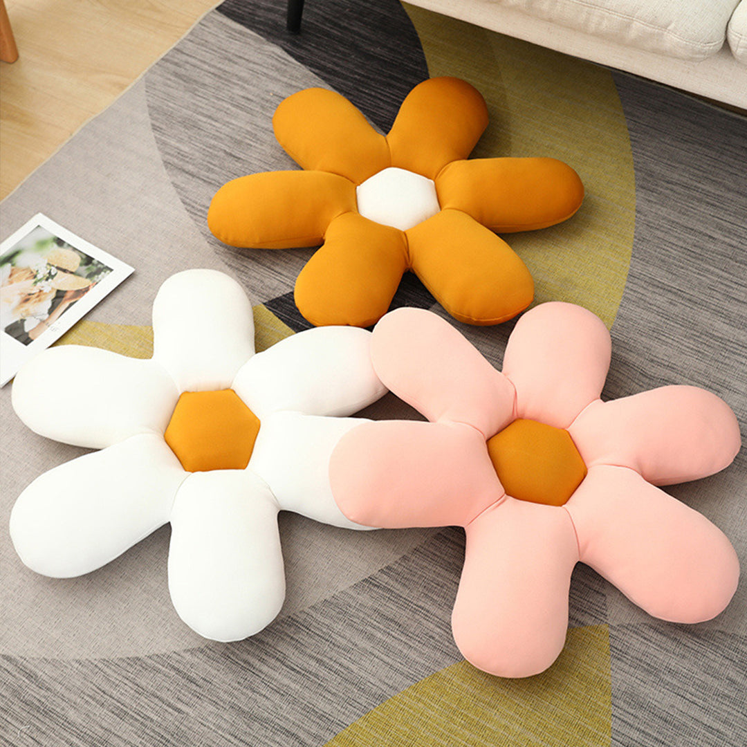 SOGA 2X Pink Daisy Flower Shape Cushion Soft Leaning Bedside Pad Floor Plush Pillow Home Decor - Cafe Supply