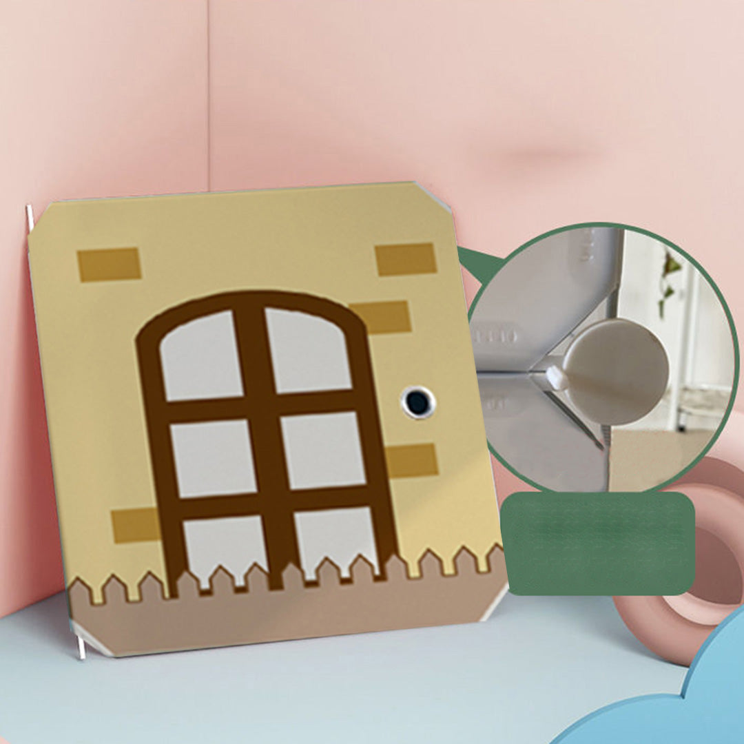 SOGA 10 Cubes Blue Castle Print Portable Wardrobe Divide-Grid Modular Storage Organiser Foldable Closet - Cafe Supply