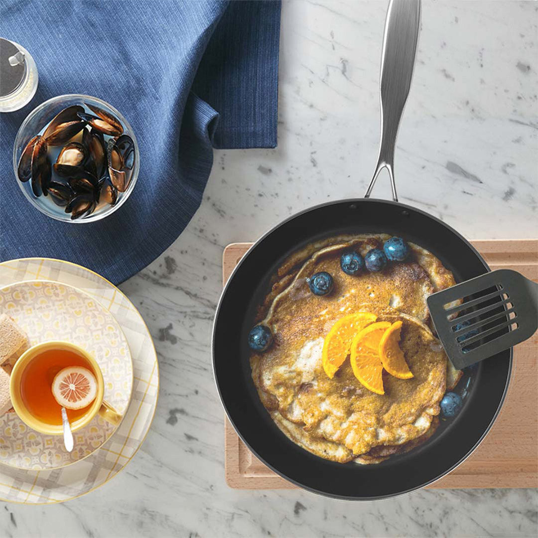 SOGA Stainless Steel Fry Pan 32cm Frying Pan Induction FryPan Non Stick Interior - Cafe Supply