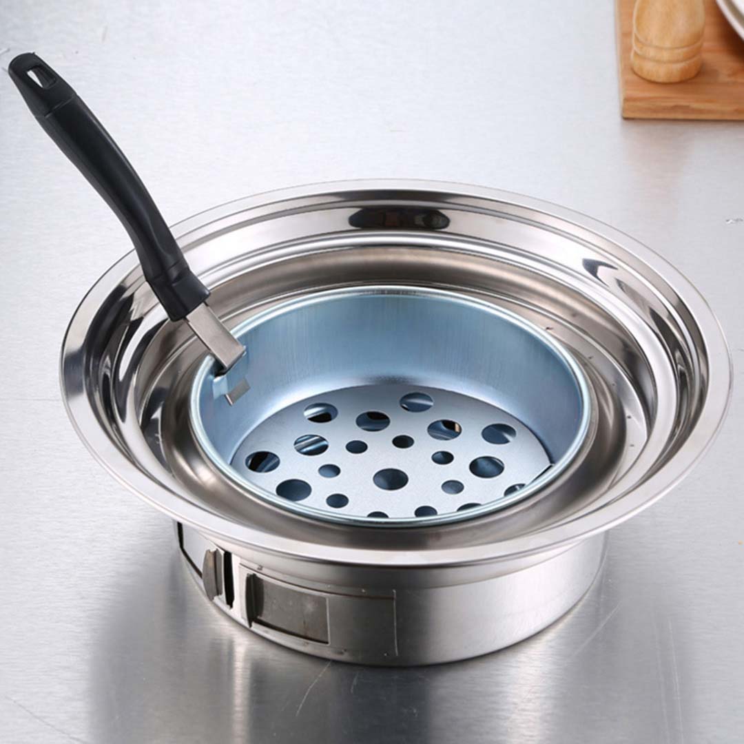 SOGA 2X BBQ Grill Stainless Steel Portable Smokeless Charcoal Grill Home Outdoor Camping - Cafe Supply