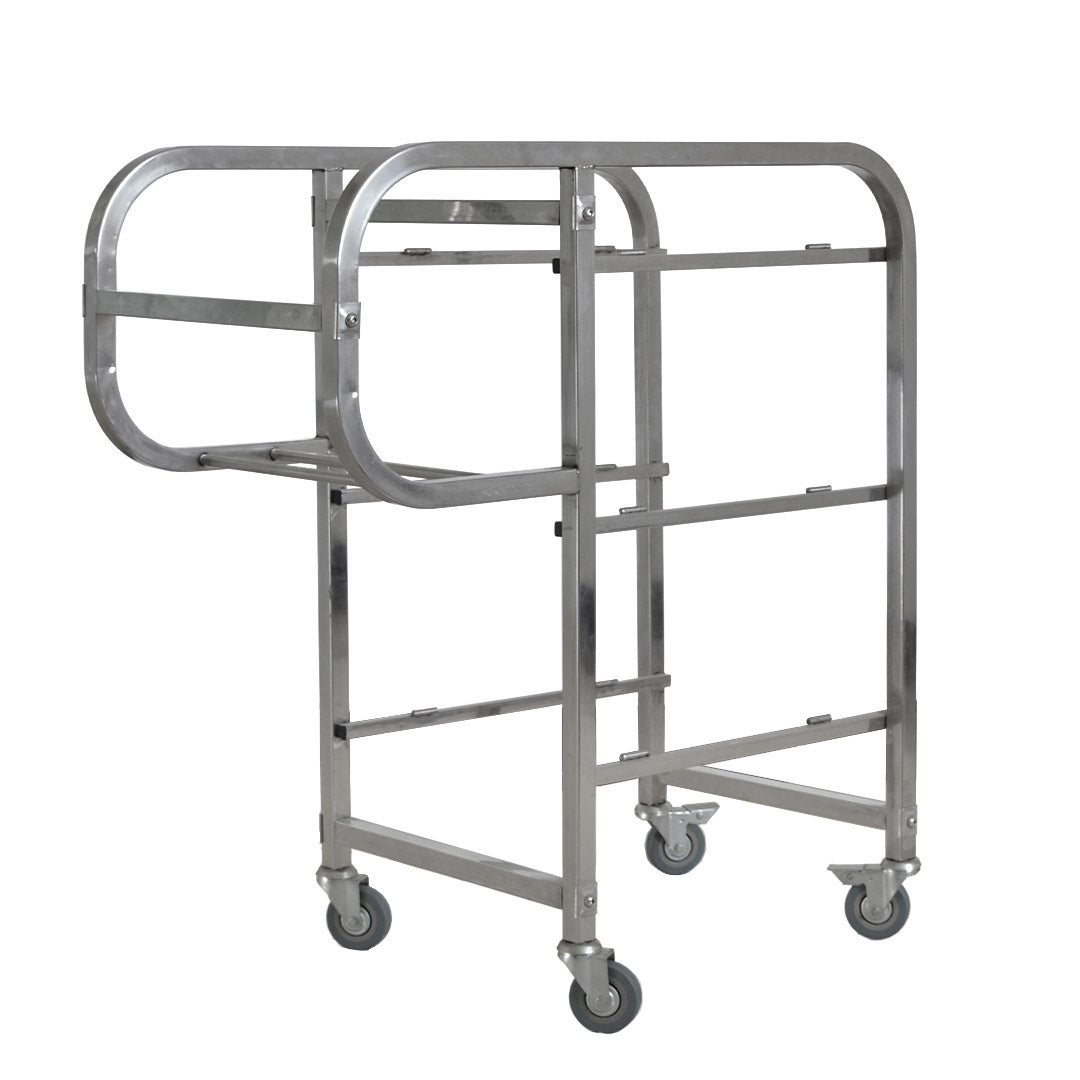SOGA 2X 3 Tier Food Trolley Food Waste Cart Five Buckets Kitchen Food Utility 82x43x92cm Square - Cafe Supply
